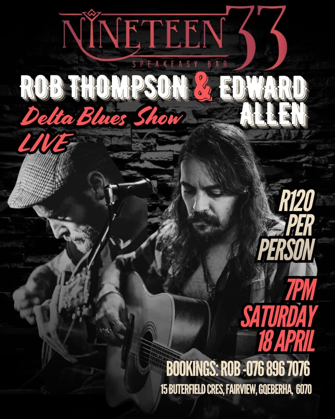 Rob Thompson & Edward Allen — Delta Blues Show poster