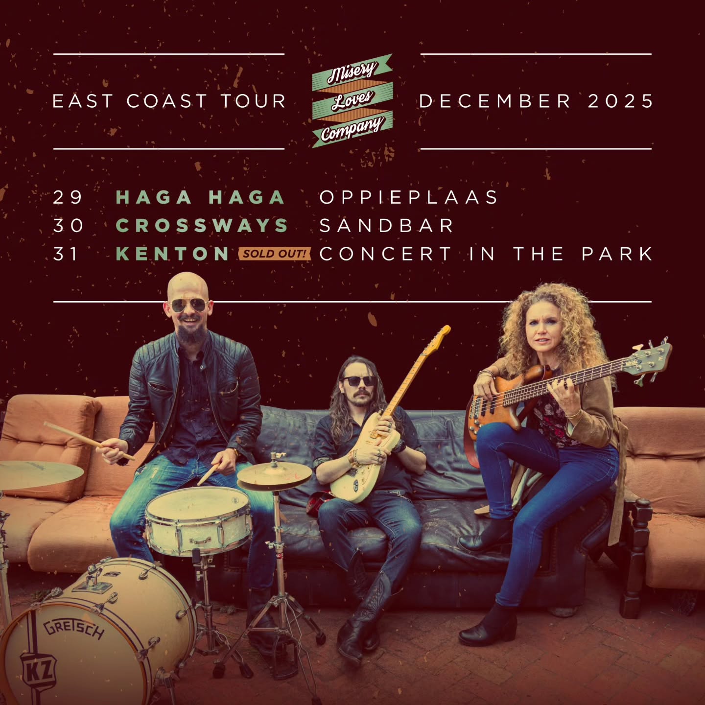 East Coast Tour — Kenton Concert in the Park — live at Concert in the Park, 31 Dec 2025 (gig poster)